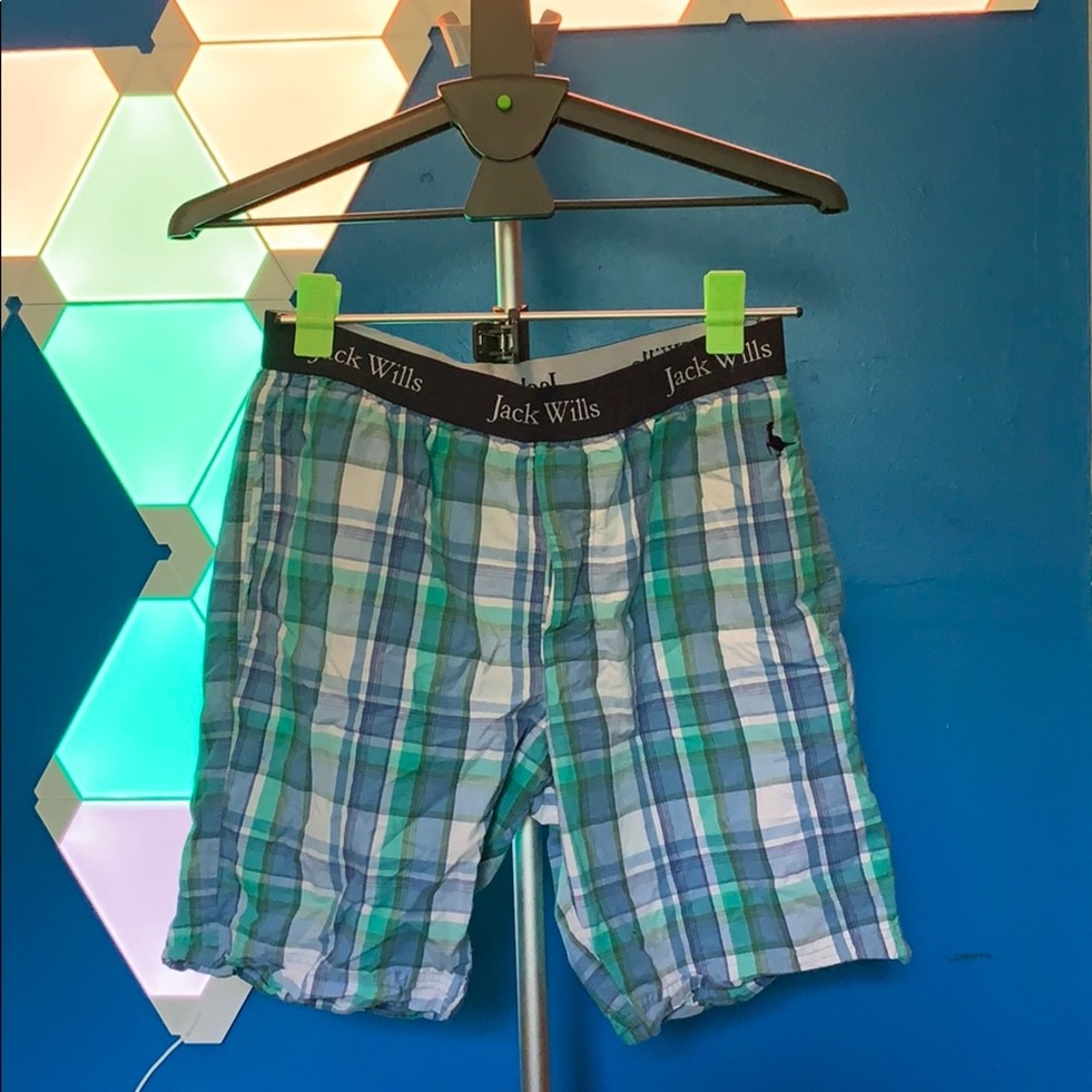 JACK WILLS TRAVEL ELASTIC SHORTS PLAID - Medium